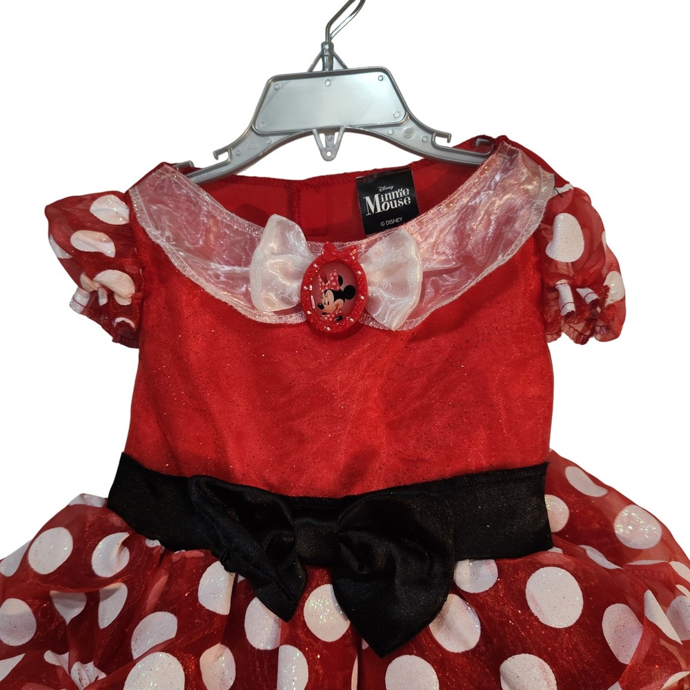 Disney‎ Minnie Mouse Tutu Dress Red White Polka Dot Costume 2T Halloween - Picture 1 of 6